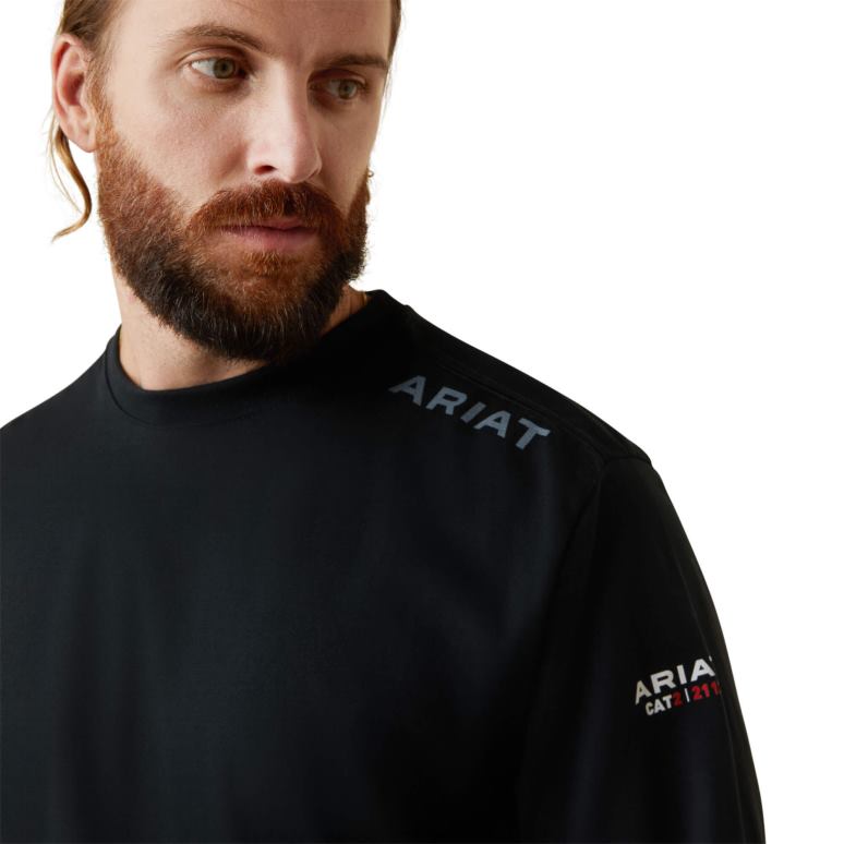 RJ66P769 fr fr hisser le drapeau t-shirt Ariat hauts noir Hommes