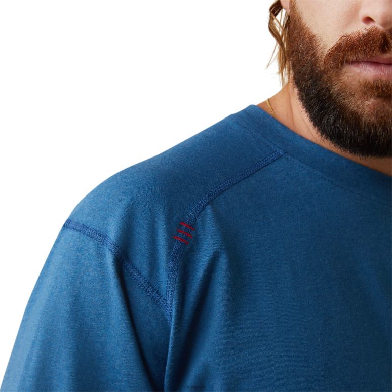 RJ66P771 t-shirt de l'équipage aérien fr Ariat hauts bruyère de Key Largo Hommes