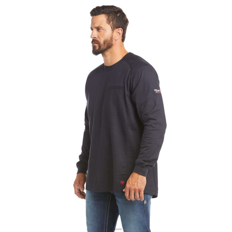 RJ66P812 t-shirt graphique fr air rig life Ariat hauts noir Hommes