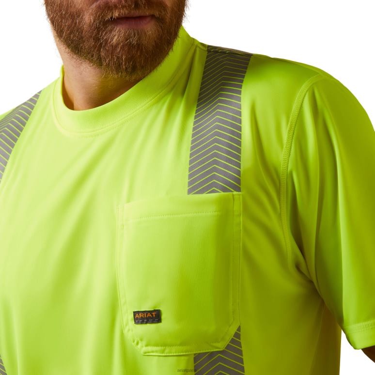 RJ66P815 t-shirt ansi haute visibilité Ariat hauts jaune haute visibilité Hommes