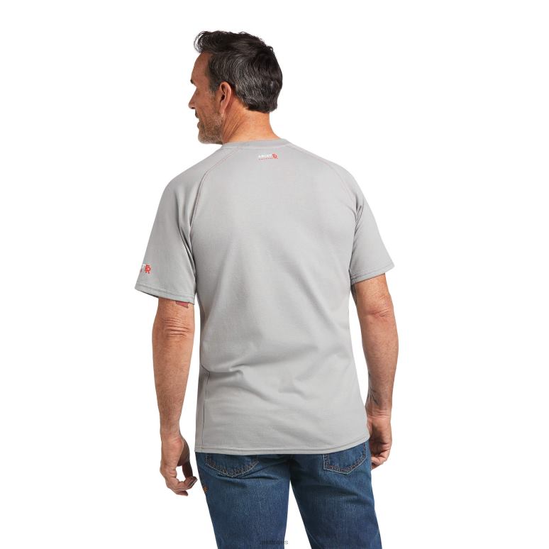 RJ66P825 fr t-shirt de l'équipe de travail Ariat hauts renard argenté Hommes