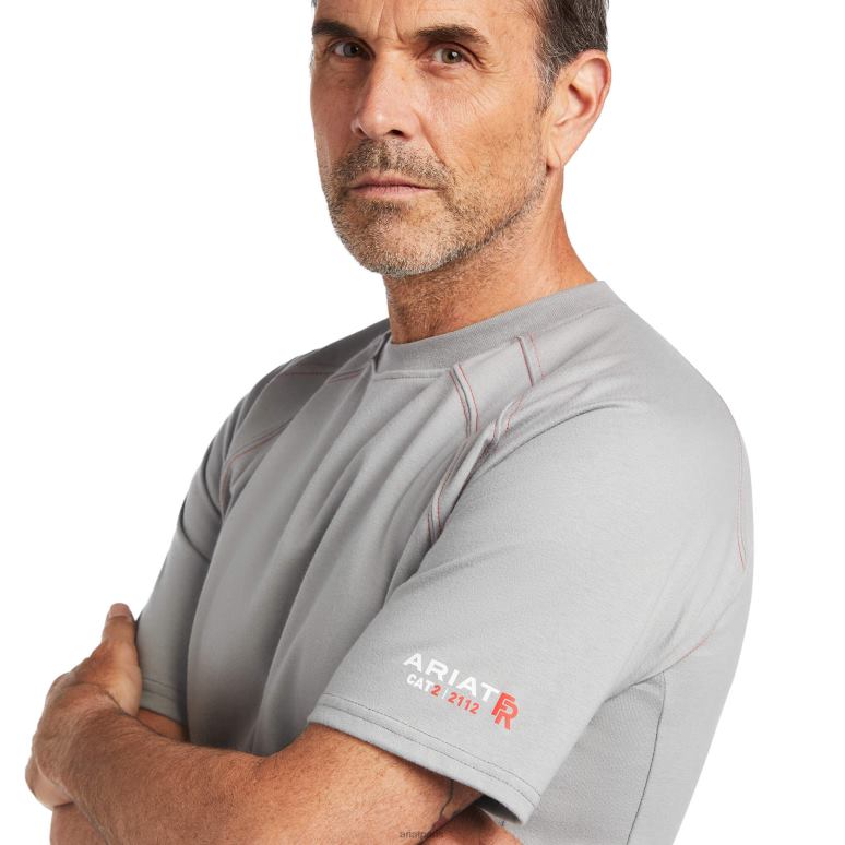 RJ66P825 fr t-shirt de l'équipe de travail Ariat hauts renard argenté Hommes