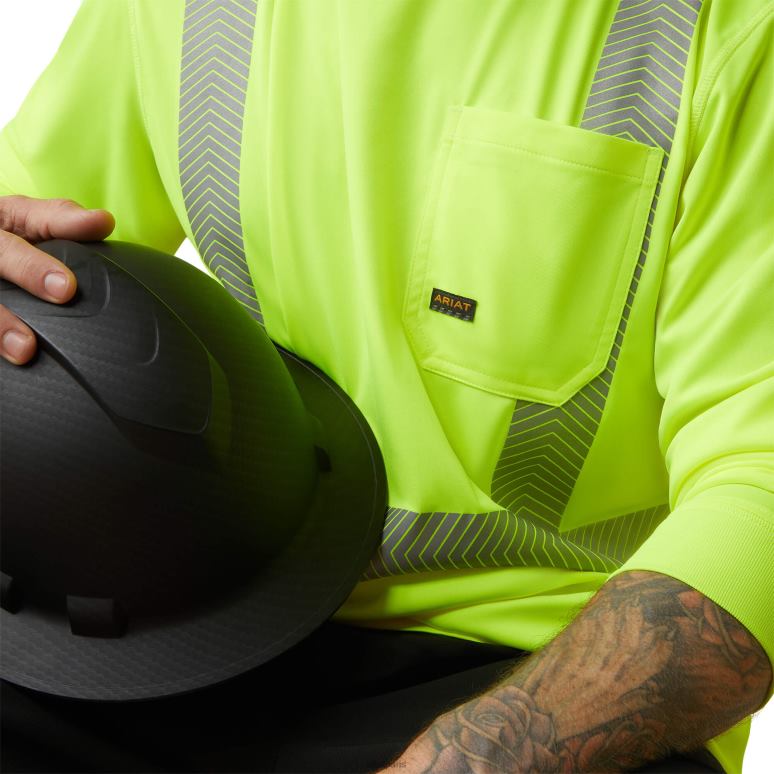 RJ66P833 t-shirt ansi haute visibilité Ariat hauts jaune haute visibilité Hommes