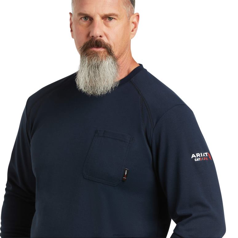 RJ66P873 fr max protéger t-shirt inhérent Ariat hauts marine Hommes