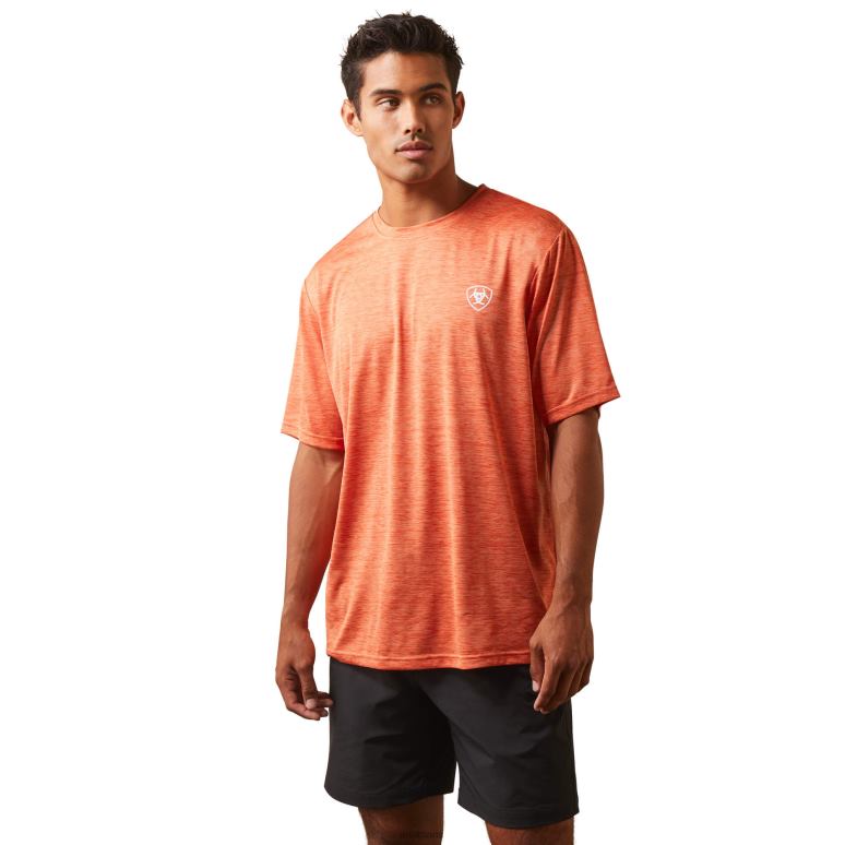 RJ66P878 t-shirt tampon chargeur Ariat hauts rouge sang Hommes