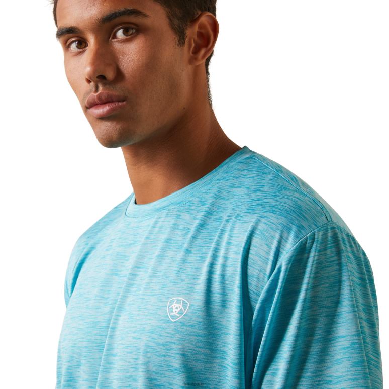 RJ66P901 t-shirt basique chargeur Ariat hauts paon bleu Hommes