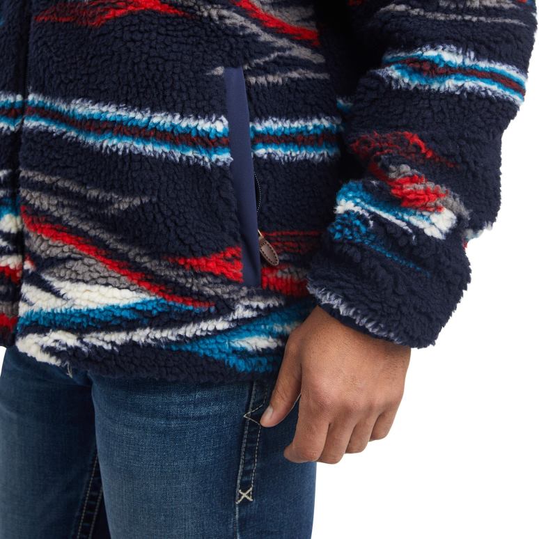 RJ66P1517 veste chimayo en polaire Ariat hauts marine du Nouveau-Mexique Hommes