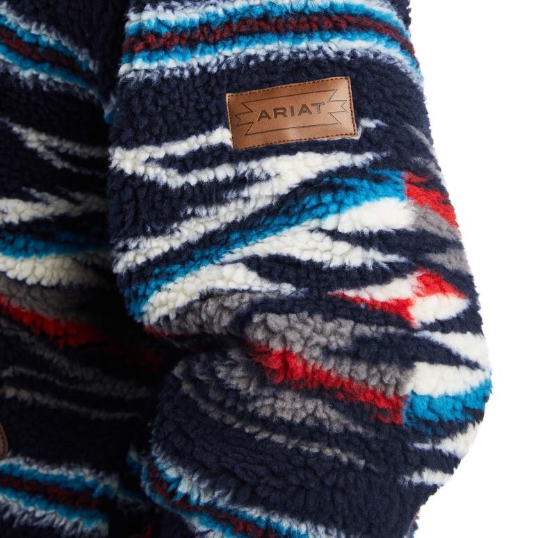 RJ66P1517 veste chimayo en polaire Ariat hauts marine du Nouveau-Mexique Hommes