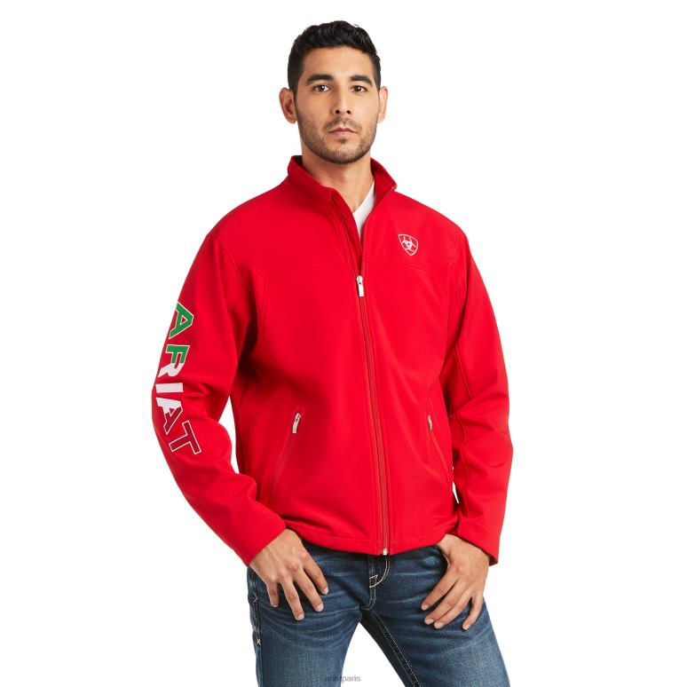 RJ66P1524 veste softshell mexique nouvelle équipe Ariat hauts rouge Hommes