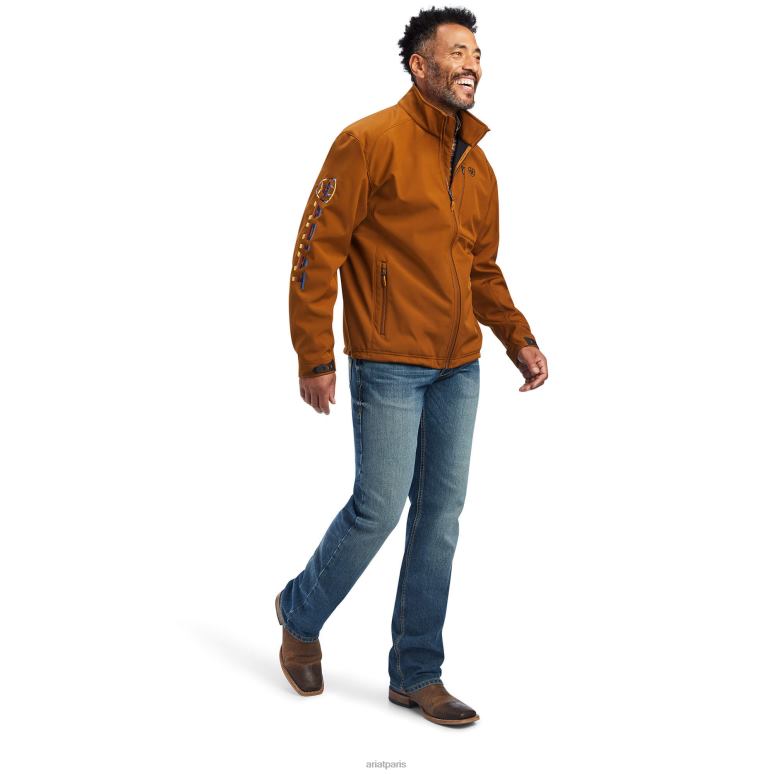 RJ66P1525 veste softshell à logo 2.0 Ariat hauts châtaigne Hommes