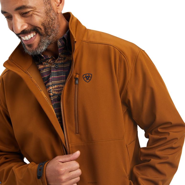 RJ66P1525 veste softshell à logo 2.0 Ariat hauts châtaigne Hommes