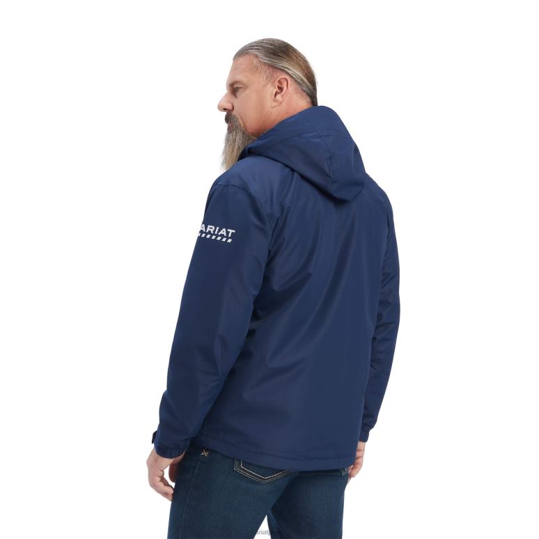 RJ66P1532 veste imperméable à barres d'armature stormshell Ariat hauts marine Hommes