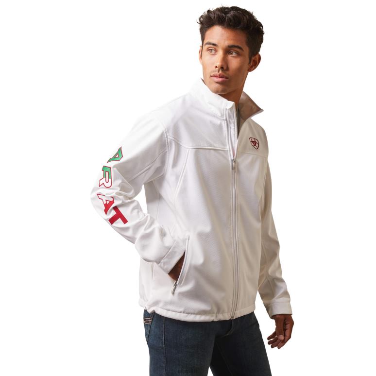 RJ66P1534 veste softshell mexique nouvelle équipe Ariat hauts blanc Hommes