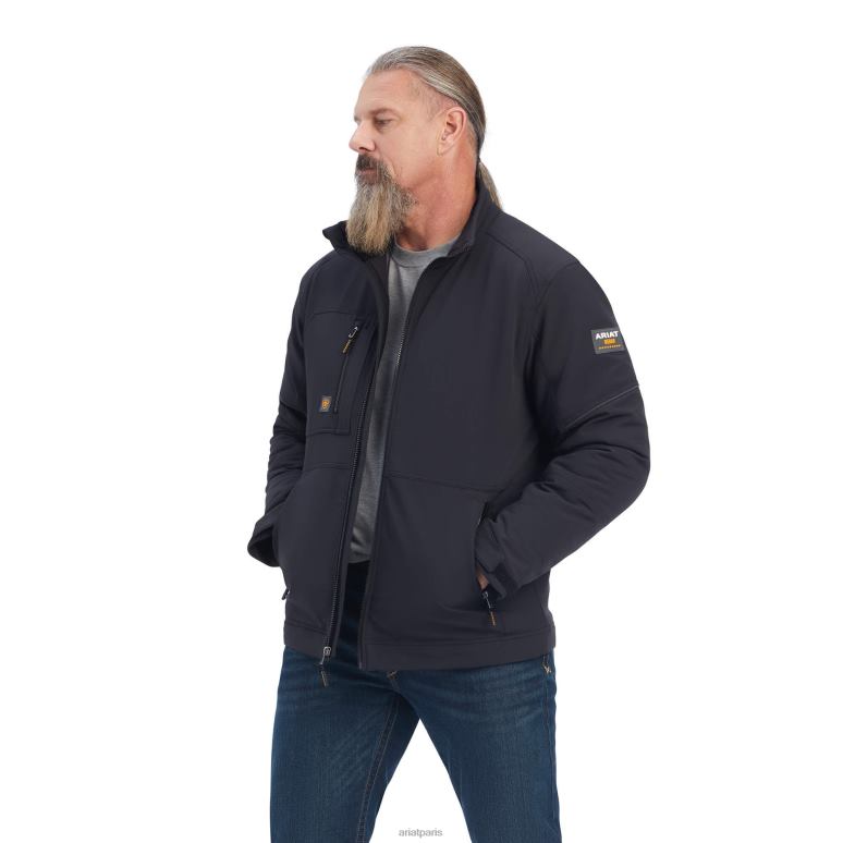 RJ66P1540 Veste isolante Durastretch Dri-Tek pour barres d'armature Ariat hauts noir Hommes