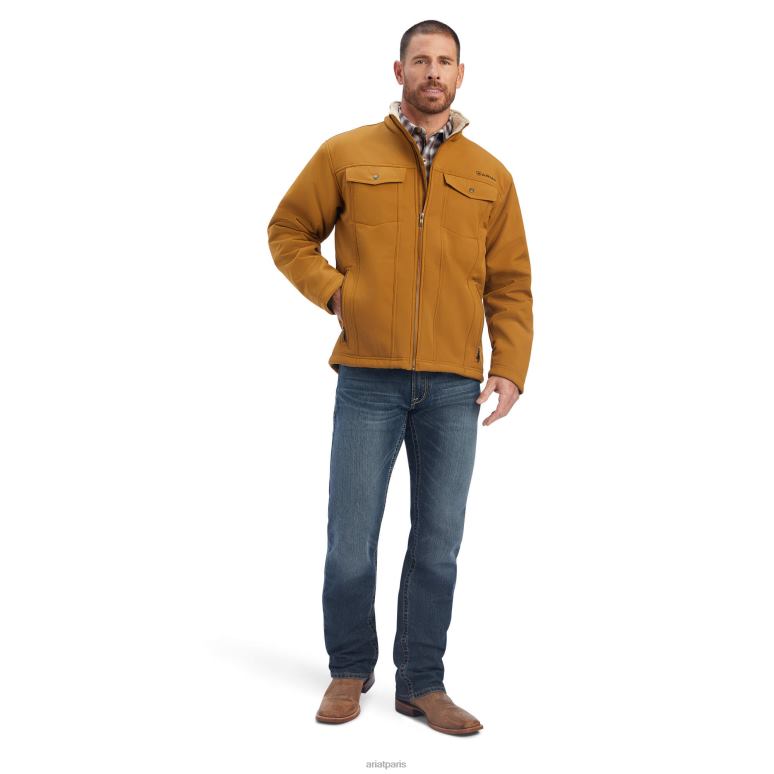 RJ66P1547 veste sherpa vernon Ariat hauts brun bronze Hommes