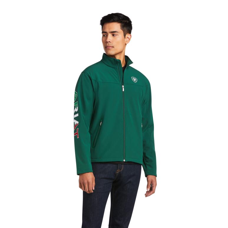 RJ66P1553 veste softshell mexique nouvelle équipe Ariat hauts vert Hommes