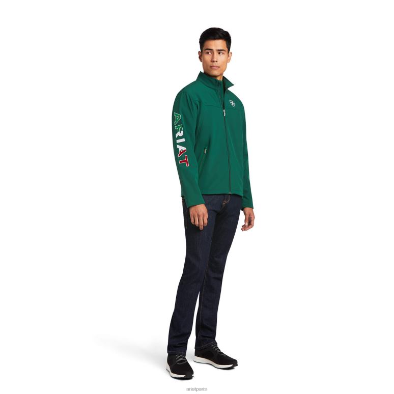 RJ66P1553 veste softshell mexique nouvelle équipe Ariat hauts vert Hommes