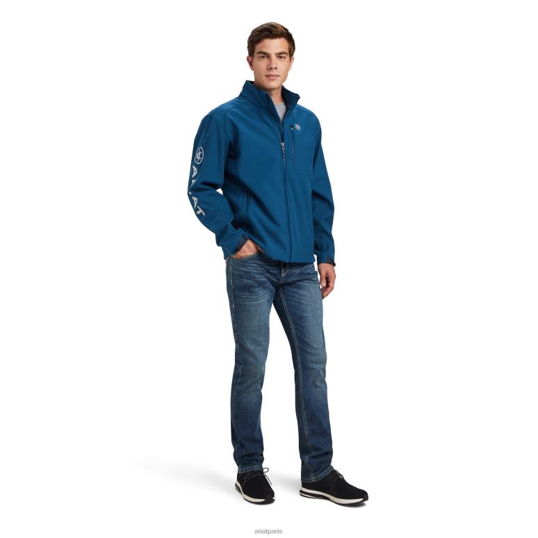 RJ66P1563 veste softshell à logo 2.0 Ariat hauts bleu majolique Hommes