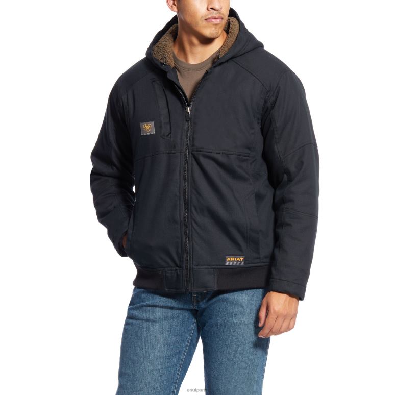 RJ66P1572 veste duracanvas avec barres d'armature Ariat hauts noir Hommes