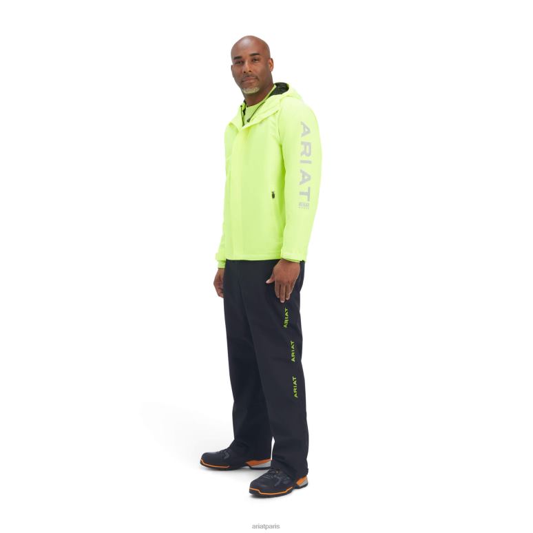 RJ66P1573 veste imperméable à logo Rebar Stormshell Ariat hauts jaune de sécurité Hommes