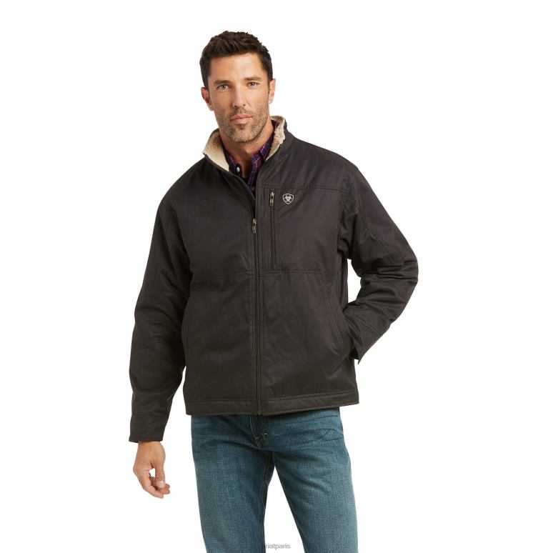 RJ66P1575 veste en toile grizzly Ariat hauts Expresso Hommes