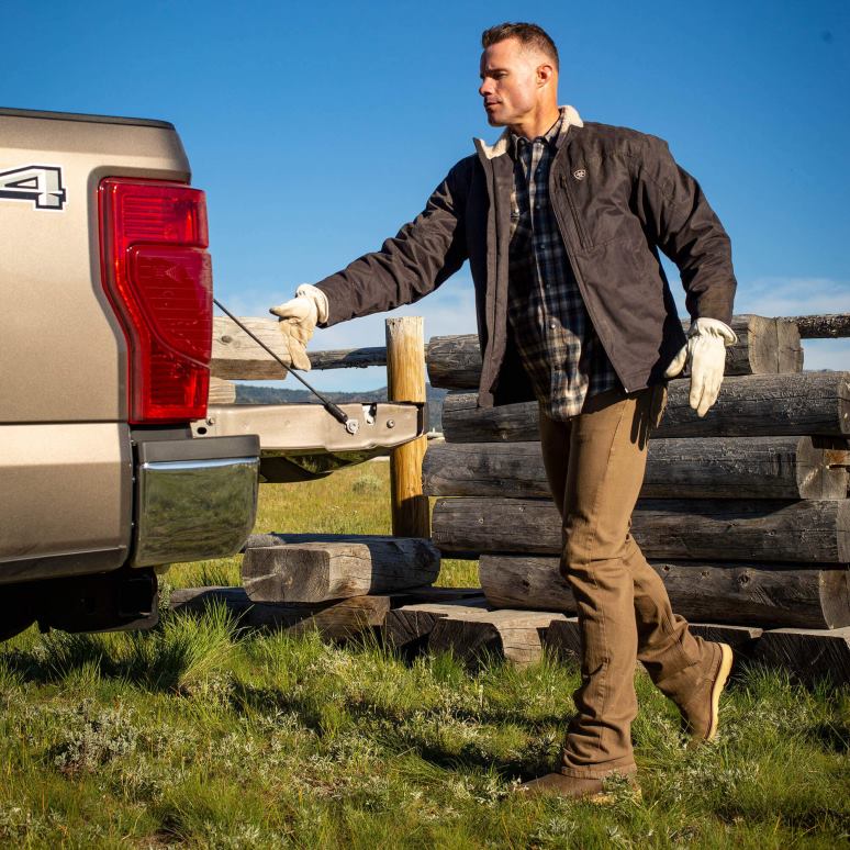 RJ66P1575 veste en toile grizzly Ariat hauts Expresso Hommes