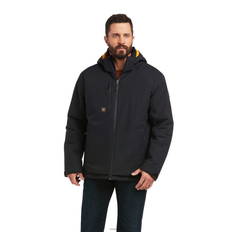 RJ66P1594 veste imperméable Rebar Storm Fighter 2.0 Ariat hauts noir Hommes