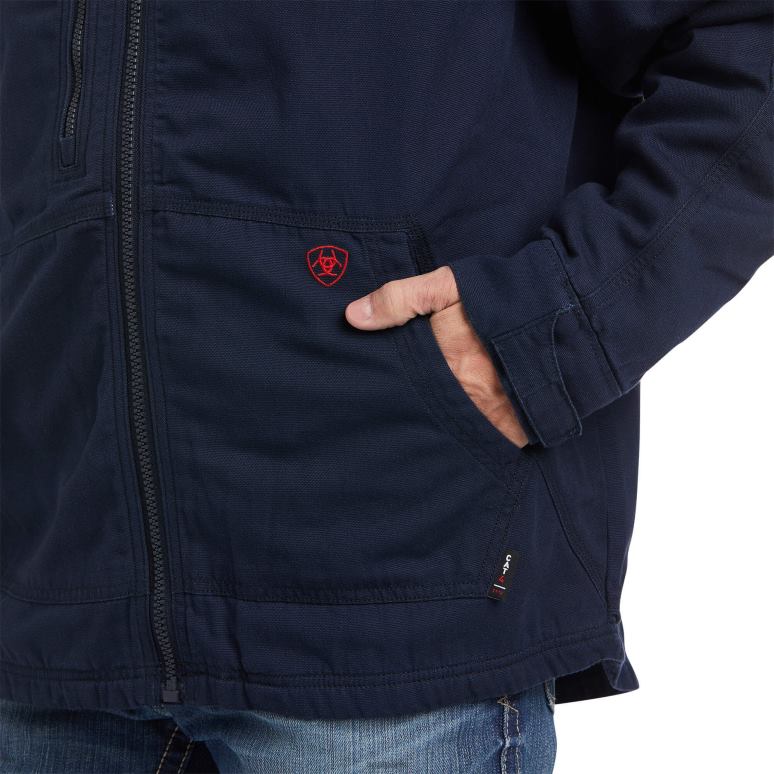 RJ66P1603 veste en toile stretch duralight fr Ariat hauts marine Hommes