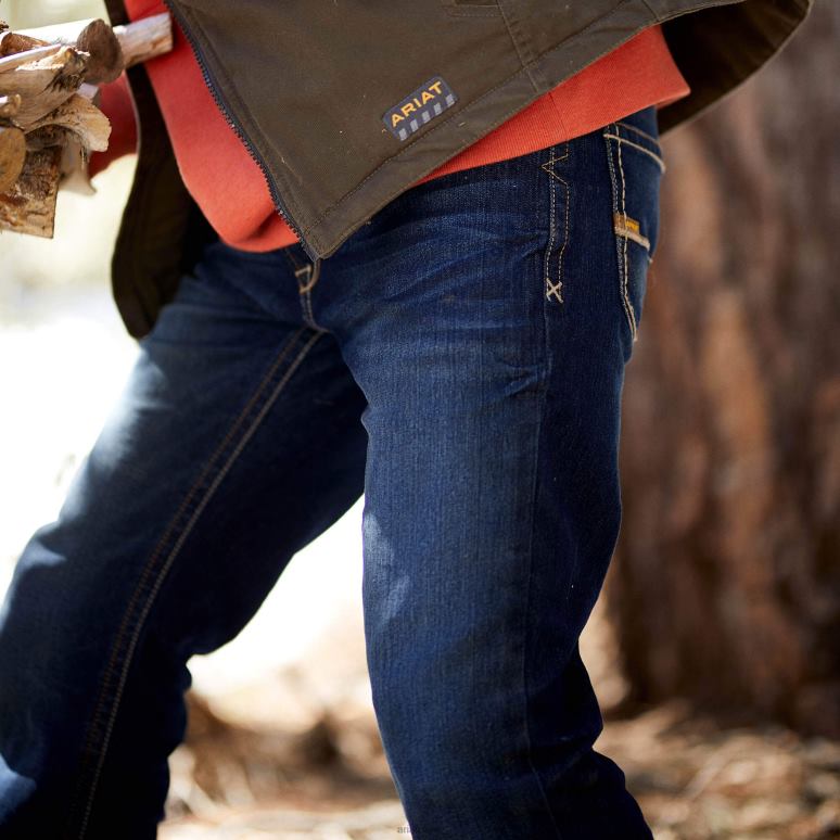 RJ66P1605 veste isolée en duracanvas délavée avec barres d'armature Ariat hauts roitelet Hommes