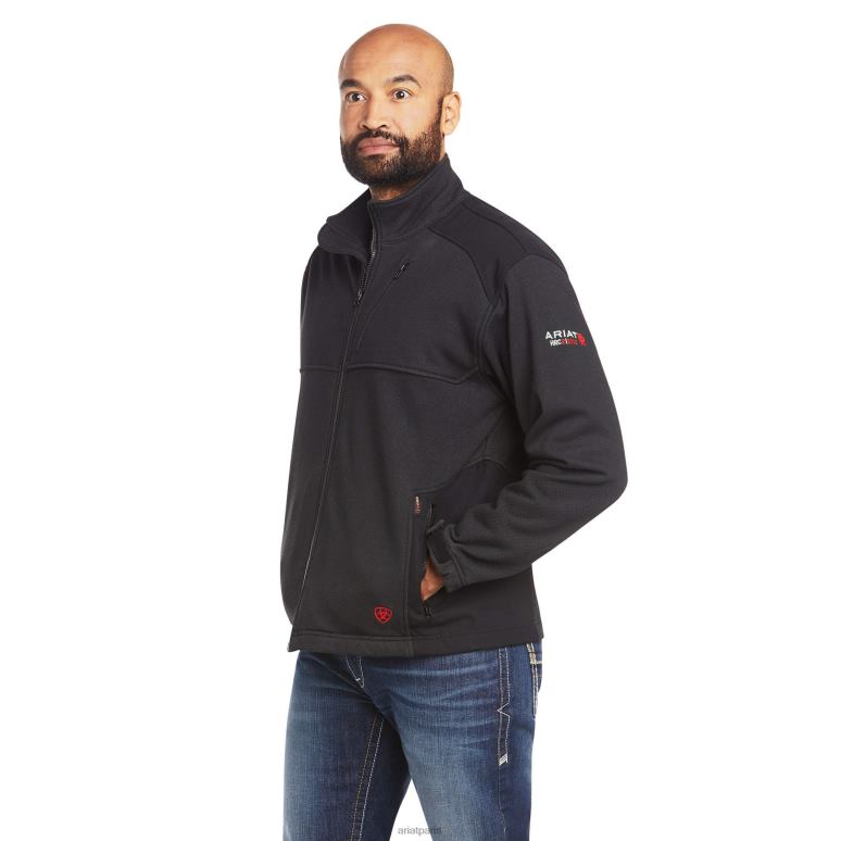 RJ66P1607 fr veste plateforme polartec Ariat hauts noir Hommes