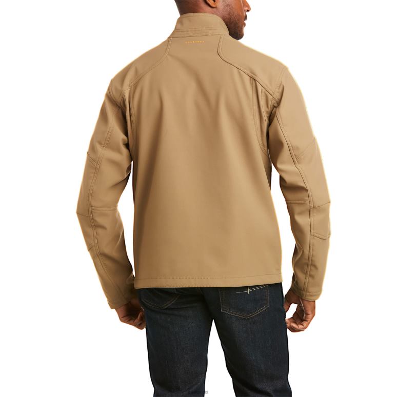 RJ66P1608 veste softshell en toile stretch rebar Ariat hauts kaki des champs Hommes