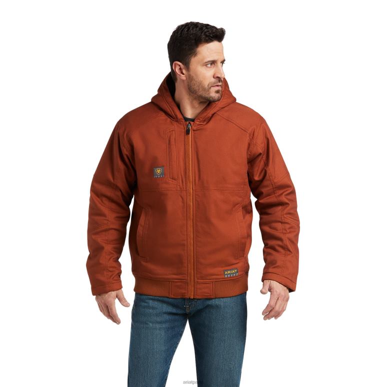 RJ66P1609 veste duracanvas avec barres d'armature Ariat hauts cuivre Hommes