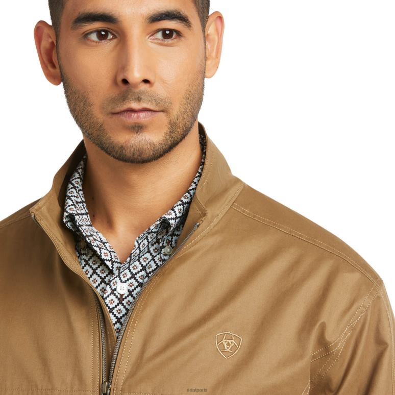 RJ66P1623 veste légère en toile grizzly Ariat hauts lionceau Hommes