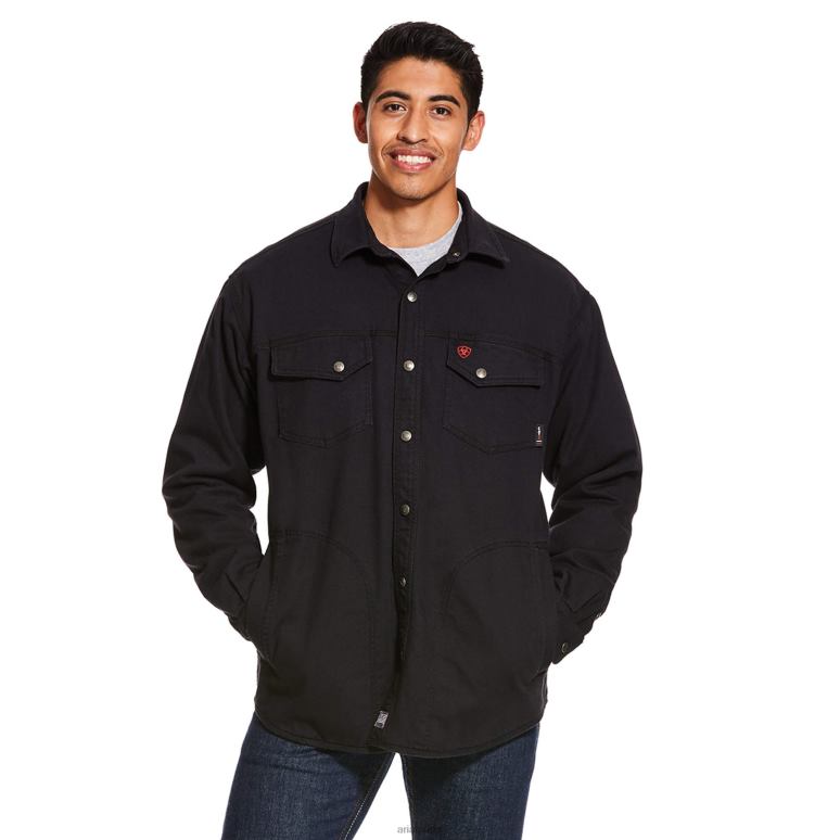 RJ66P1636 veste chemise fr rig Ariat hauts noir Hommes