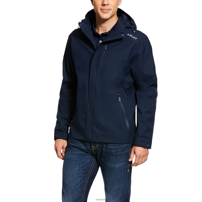 RJ66P1639 veste imperméable côtière Ariat hauts marine Hommes