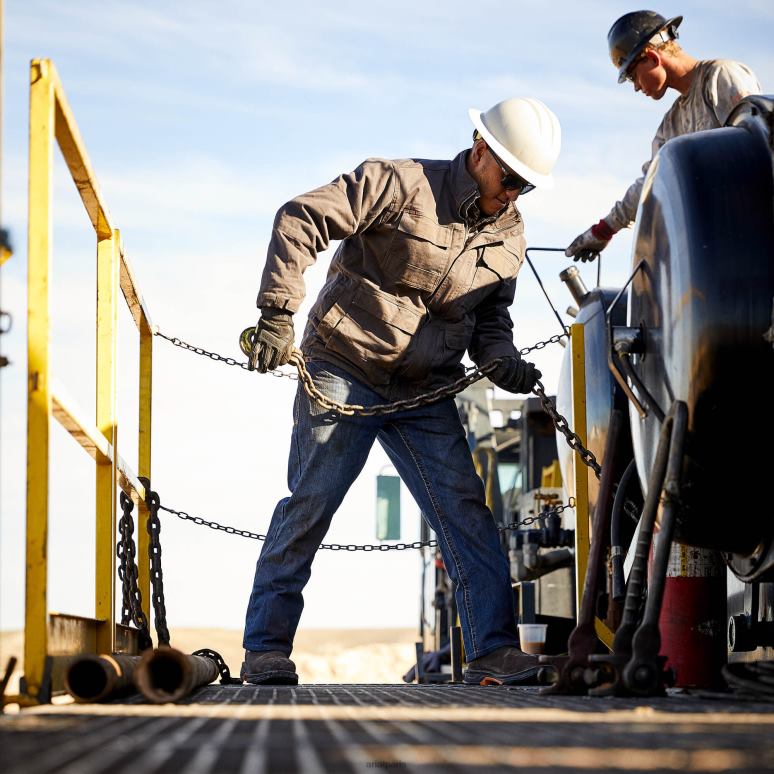 RJ66P1657 veste en toile stretch fr Ariat hauts gris foncé Hommes