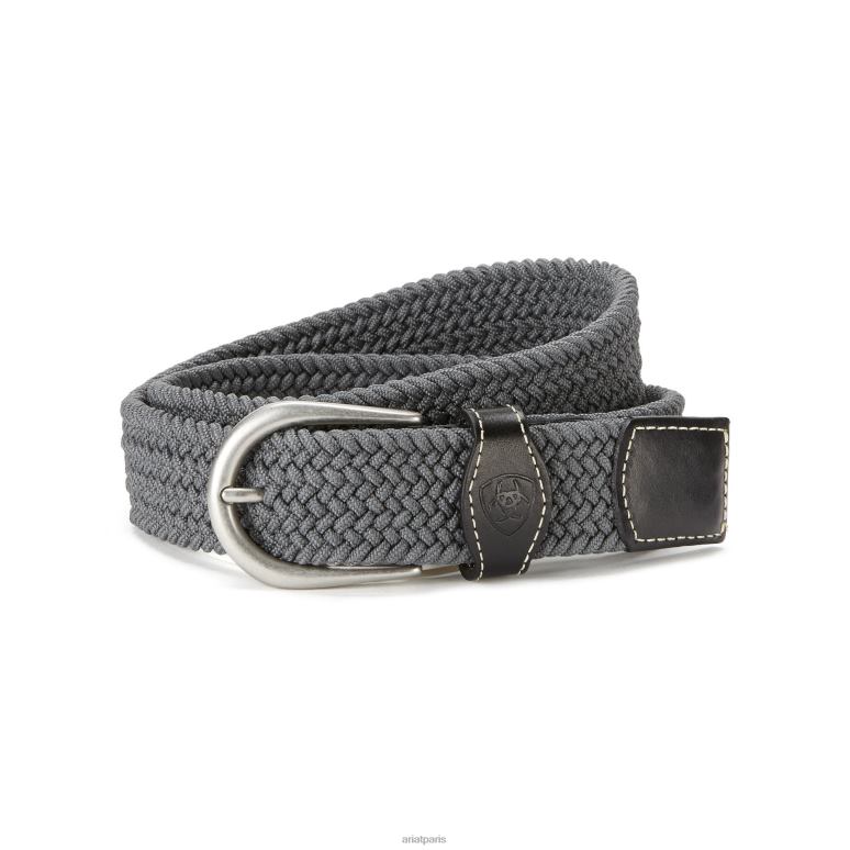 RJ66P1867 ceinture tissée à un rail Ariat accessoires gris unisexe