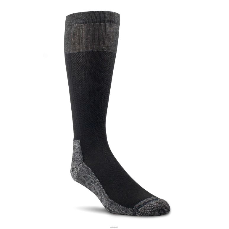 RJ66P2015 Venttek sur le mollet chaussettes de botte western pack de 2 paires Ariat accessoires noir unisexe