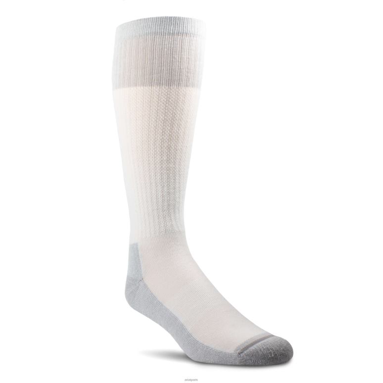RJ66P2021 Venttek sur le mollet chaussettes de botte western pack de 2 paires Ariat accessoires blanc unisexe