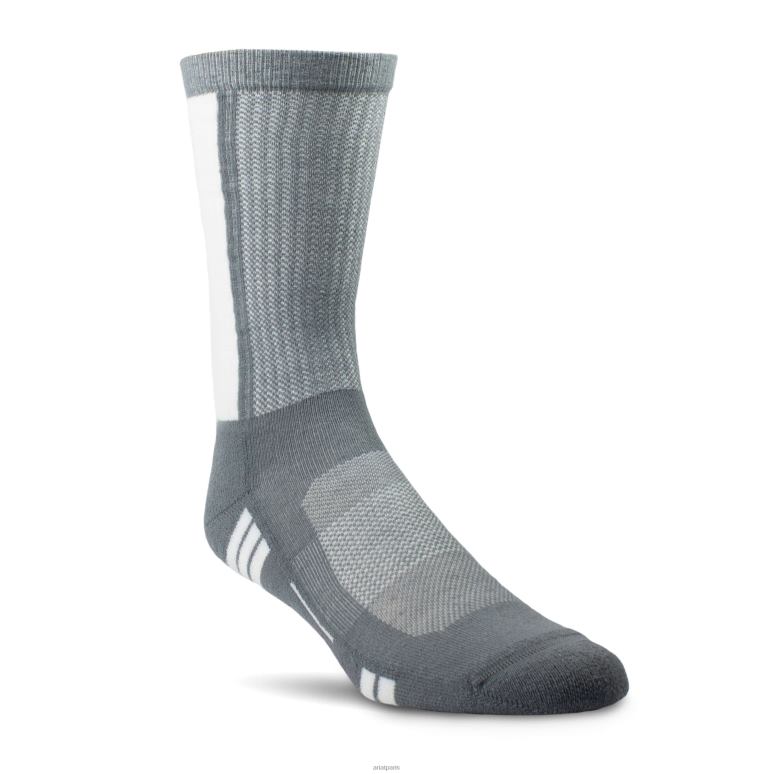 RJ66P2024 paquet de 2 paires de chaussettes de performance mi-mollet Venttek Ariat accessoires gris unisexe