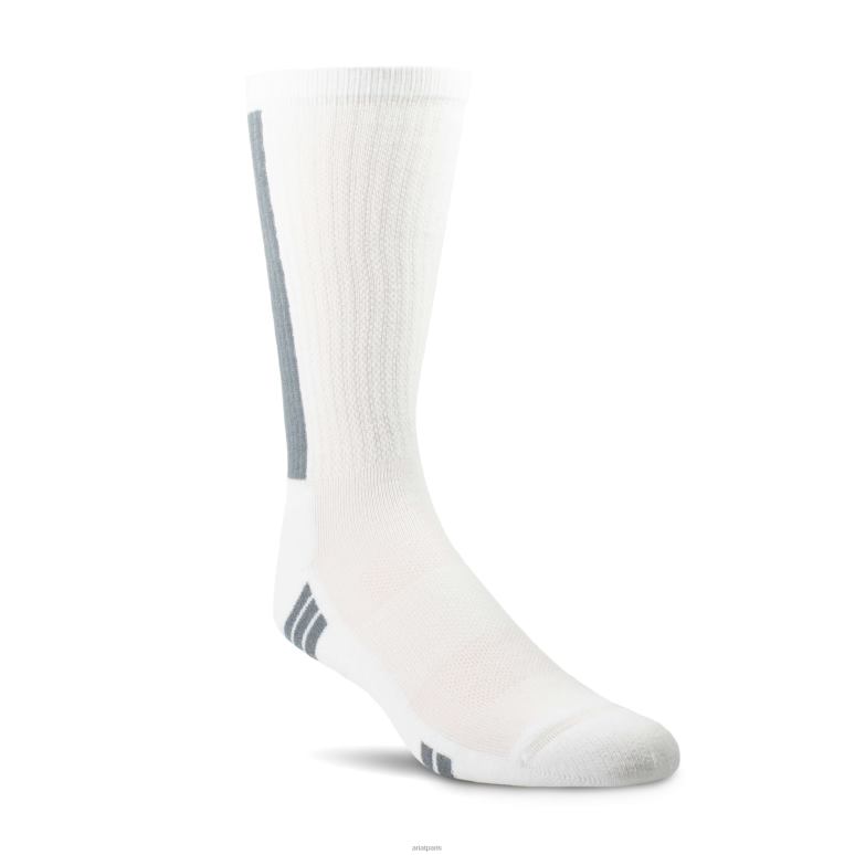RJ66P2033 paquet de 2 paires de chaussettes de performance mi-mollet Venttek Ariat accessoires blanc unisexe