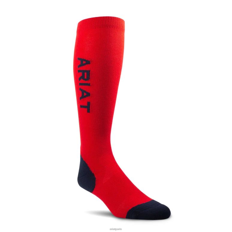 RJ66P2041 chaussettes performantes Ariat accessoires rouge unisexe
