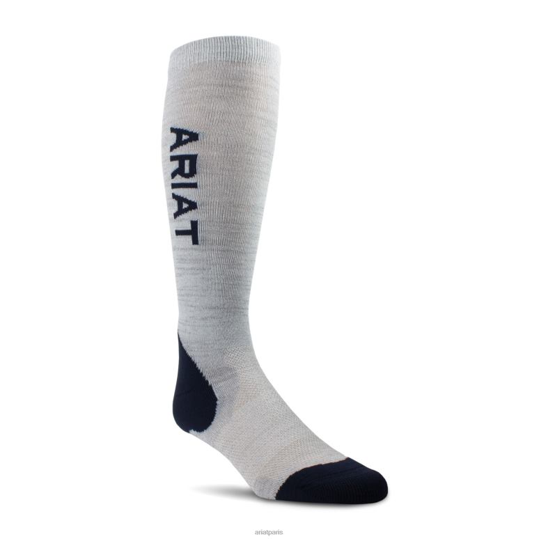 RJ66P2050 chaussettes performantes Ariat accessoires gris chiné/marine unisexe