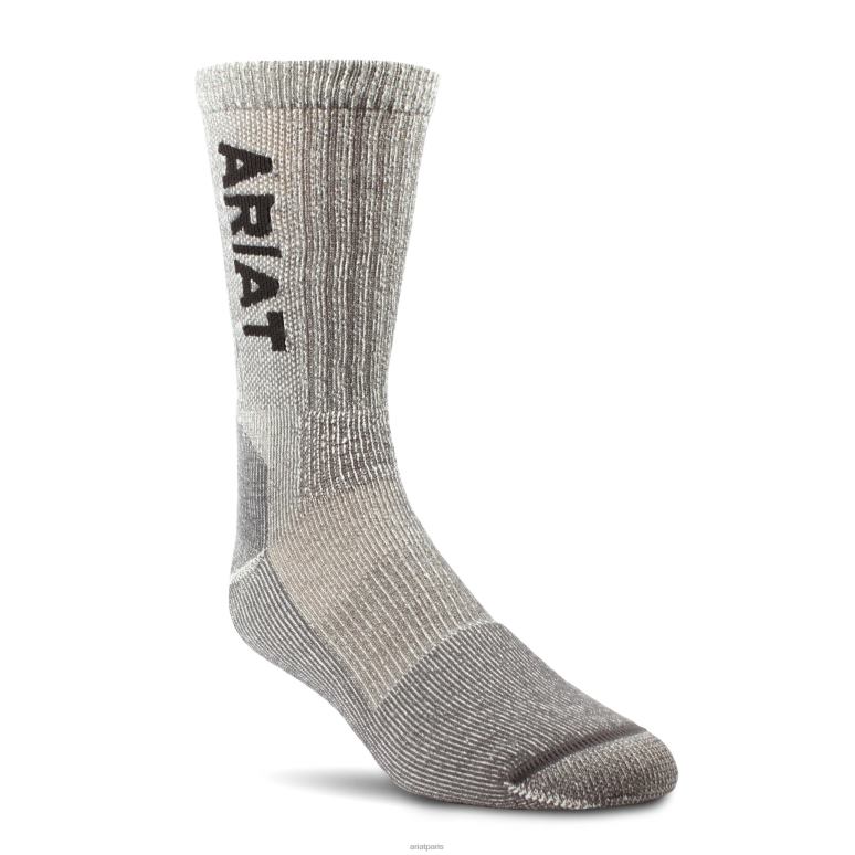 RJ66P2051 chaussettes de travail légères en laine mérinos mélangée à embout en acier Ariat accessoires brun unisexe