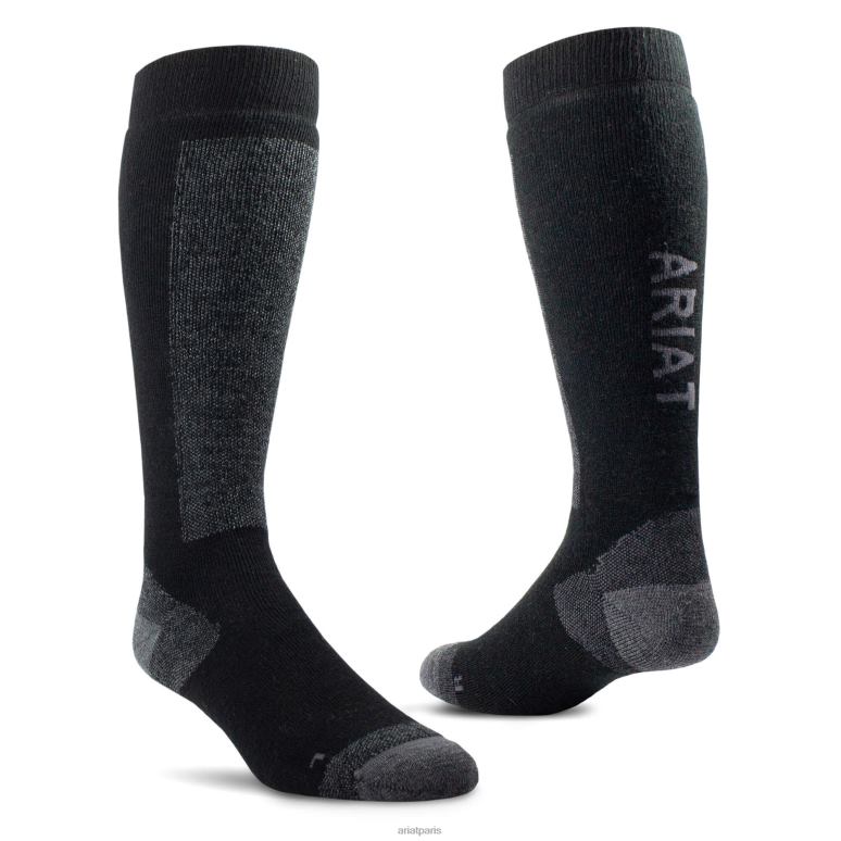 RJ66P2054 chaussettes mérinos Ariat accessoires gris noir unisexe